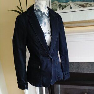 Calvin Klein Jeans Dark-Wash Stretch Denim Blazer NWOT, size S